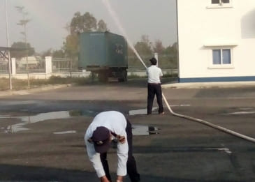 Công ty vệ sỹ Thành Long diễn tập PCCC